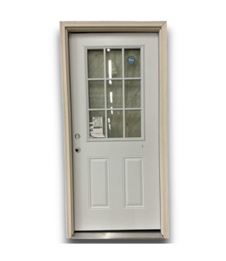 53258 Steel Primed Prehung 1/2 Lite Exterior Door 36" x 80"