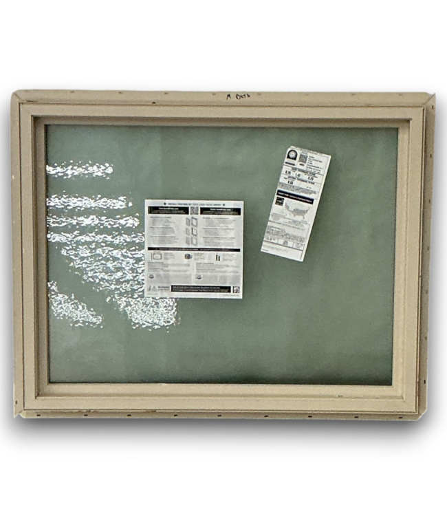 53261 Fixed Vinyl Privacy Window Almond Color 36"x28"