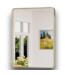 53265 24"x 32" Rectangle Brushed Nickel Framed Wall Mirror