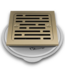 53267 4" Square Champagne Bronze Shower Drain