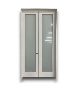 53271 French Prehung Frosted Full Lite Interior Door 50 x 96