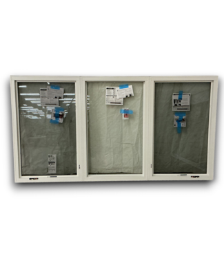 53286 3-Panel Aluminum Casement Window 102x54