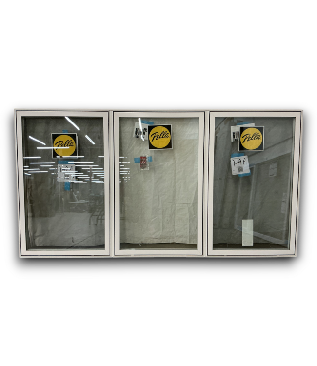 53286 3-Panel Aluminum Casement Window 102x54