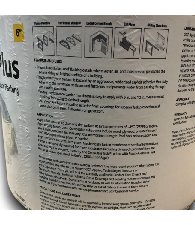 53287 Self Adhered Window & Door Flashing Roll 6" x 75'