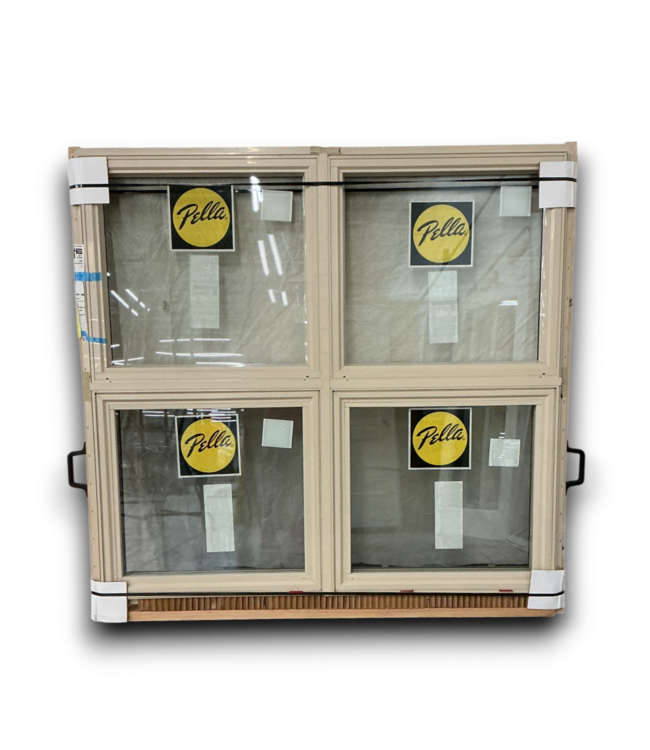 53294 Tan Vinyl 2-Fixed/2-Awning Window 65.5" x 61.5"