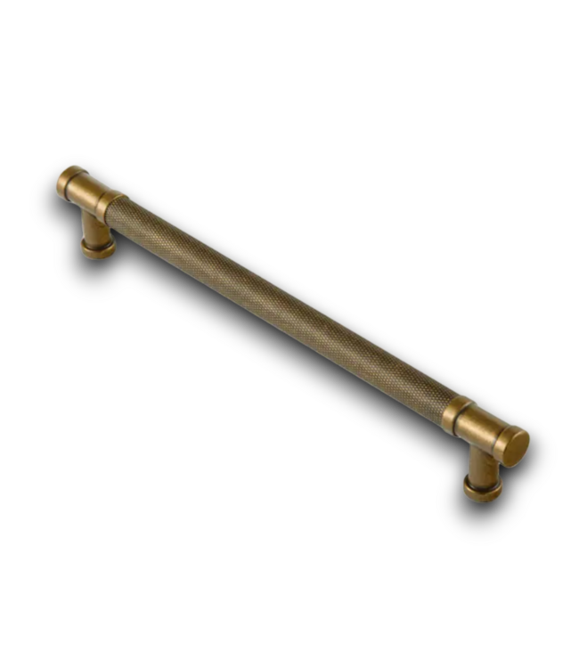 53293 Antique Brass Cylinrical Handle Drawer Pull 6 Pack 13.6"