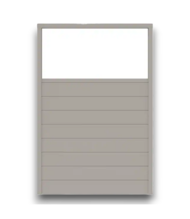 53299 Gray Vinyl Flat Top Fence Panel 4'W x 6'H