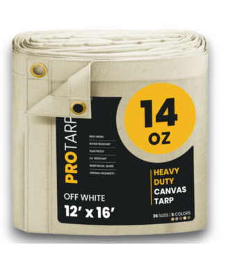 53306 White Waterproof Standard Polyester 25-Mil Tarp