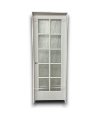 53311 Pre-hung White Interior 10-Glass PC Door. RH. 30x80