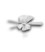 53319 White Blades Flush Mnt. Ceiling Fan w/Pull Chain 42"