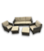 53321 Beige Outdoor 5-pc Wicker Patio Set