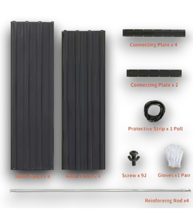 53325 Black Outdoor GArden Flower Box 86"