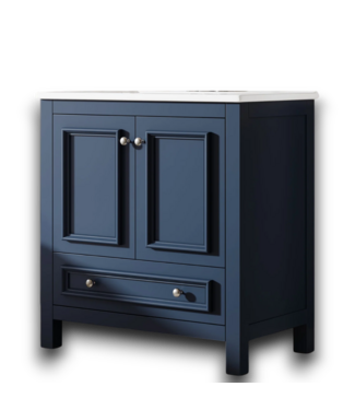 53327 Navy Blue Bathroom Vanity 30"W