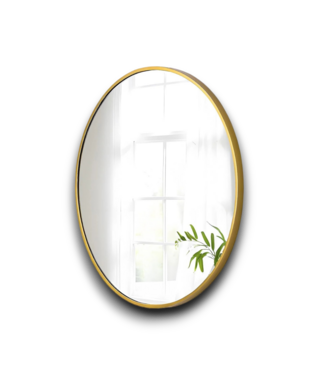 53328 Large Golden Oval Mirror 24"x 36"