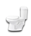 53346 White Round 2-PC Toilet Chair Height