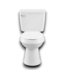 53346 White Round 2-PC Toilet Chair Height