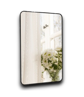 53347 Rectangle Black Framed Wall Mirror 20 x 28
