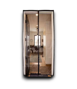 53349 Black Bi-Parting Magnetic Screen Door 37"W x 80"H