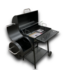 53340 Black Barrel Charcoal Grill with Offset Smoker