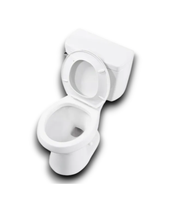 53346 White Round 2-PC Toilet Chair Height