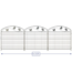 53355 Black Butterfly Galvanized Steel No Dig Fence Panel 3 Pk