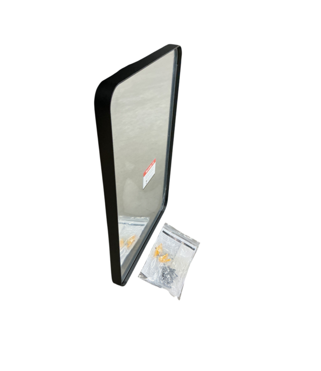 53359 Rectangle Matte Black Framed Wall Mirror 16 x 24