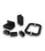53362 Matte Black Wall Hinged Hardware Kit