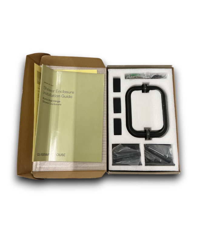 53362 Matte Black Wall Hinged Hardware Kit
