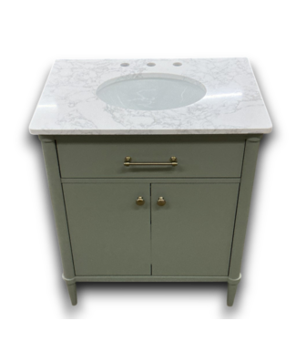 53364 Minty Green Single Bathroom Vanity w/Top 30"