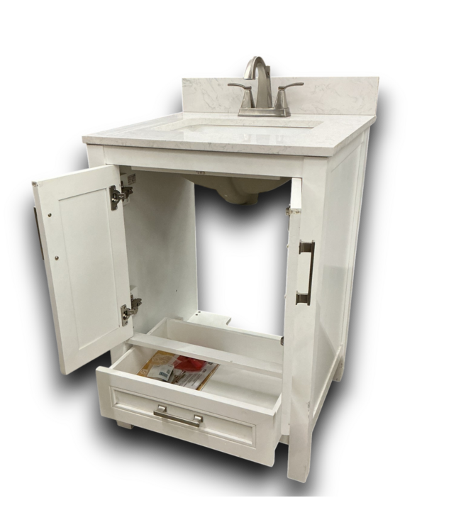 53367 Crest Hill Bathroom Vanity With Top And Faucet 24"