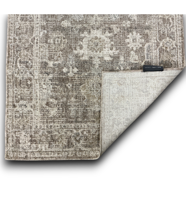 53374 Louisa Taupe/Ivory Rectangle Indoor Runner Rug 3 x 10