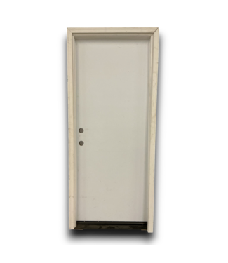 53376 Primed Flush Steel Prehung Exterior Door 32 x 80