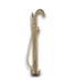 53378 Freestanding Brushed Gold Tub Filler With Hand Shower
