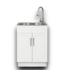 53381 White Freestanding Cabinet Utility Tub with Faucet