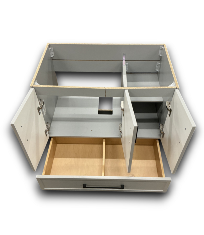 53379 Cloud Gray Bathroom Vanity Base 36"