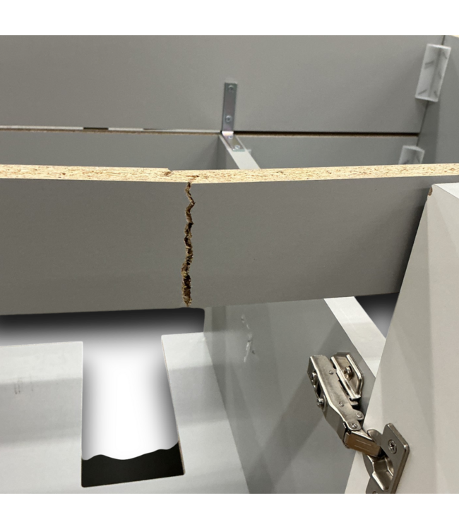 53379 Cloud Gray Bathroom Vanity Base 36"