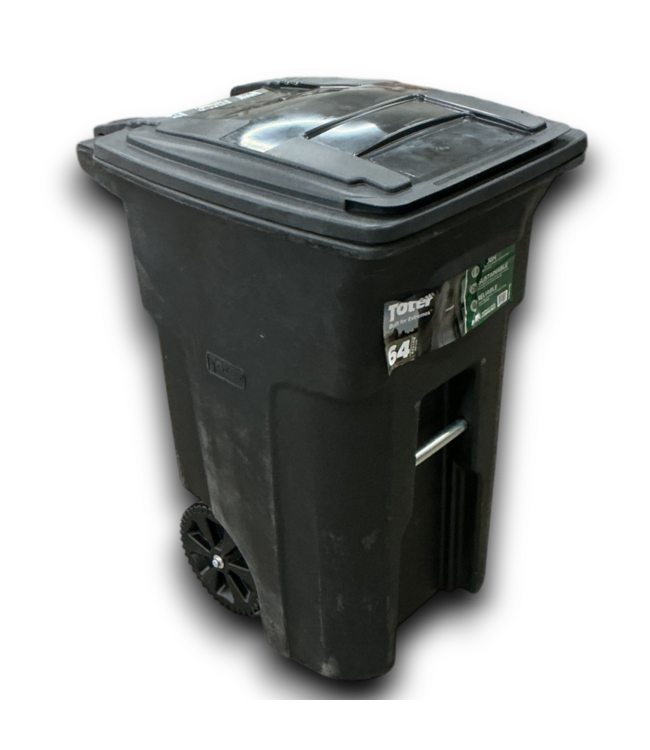 53392 Black 64 Gallon Wheeled Outdoor Trash Can