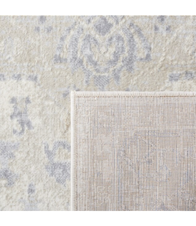 53394 Ivory/Gray Rectangular Indoor Area Rug 8'x10'
