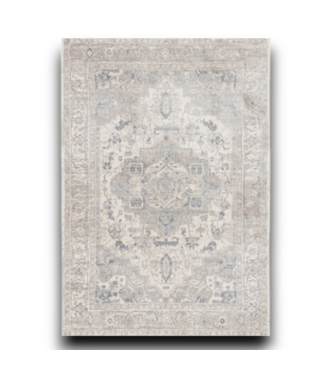 53394 Ivory/Gray Rectangular Indoor Area Rug 8'x10'
