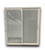 53395 Vinyl Sliding Patio Door with Blinds 79.5"W x 71.5"H