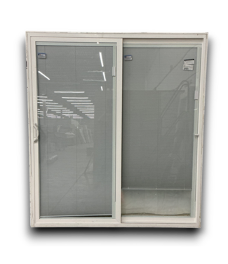 53395 Vinyl Sliding Patio Door with Blinds 79.5"W x 71.5"H