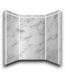 53396 Elegance Calacatta White 3-Piece Shower Wall Surround