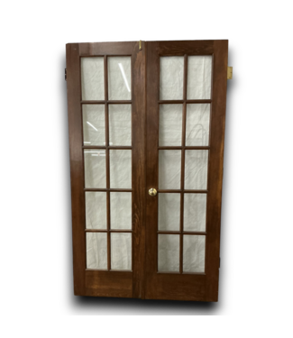 53398 Oak 10-Gridded Glass Interior French Door 47.75" x 80"