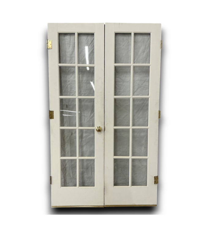 53398 Oak 10-Gridded Glass Interior French Door 47.75" x 80"