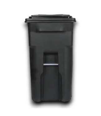 53392 Black 64 Gallon Wheeled Outdoor Trash Can