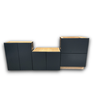 53399 Deep Ocean Blue Cabinet Set of 3pcs