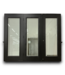 53412 Black 3 Panel French Patio Door With Blinds 95"W x 79"H