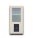 53407 30X80 Almond Color Storm Door with Pet Door