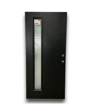 53415 36 x 77 Black Fiberglass Exterior Door 1/3rd LITE Glass