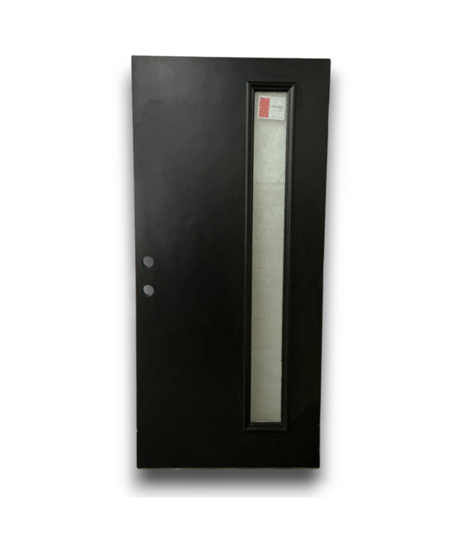 53415 36 x 77 Black Fiberglass Exterior Door 1/3rd LITE Glass